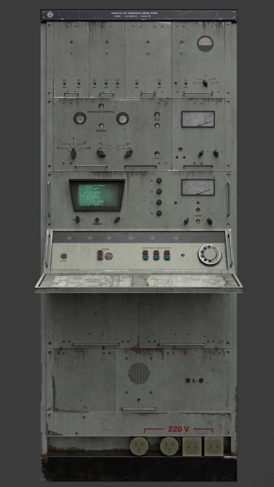 Retro industrial control cabinet A