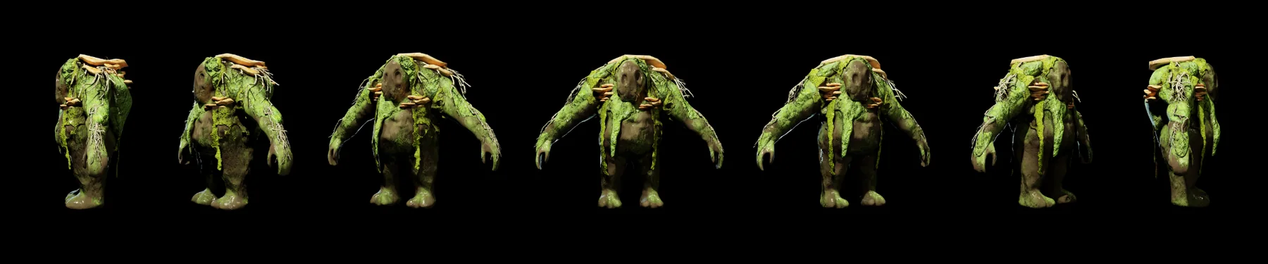 Fungal creature back turnaround