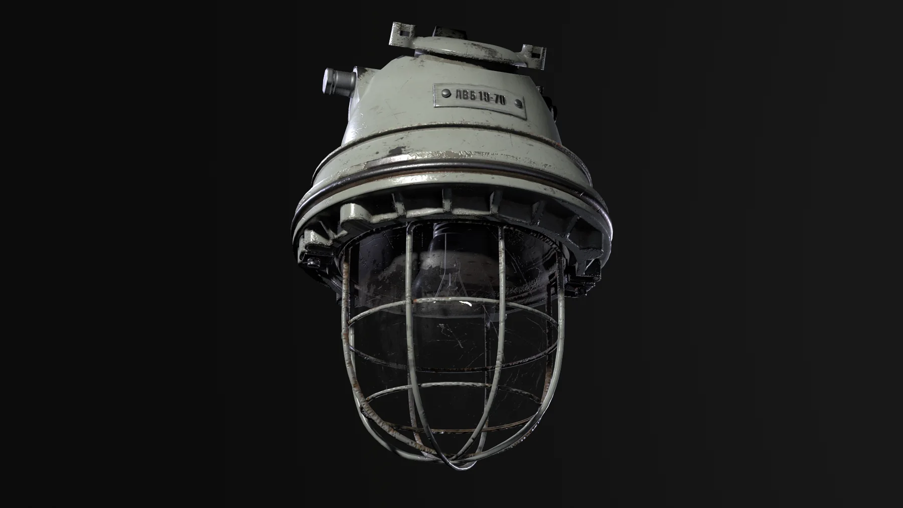 Industrial gas lamp hero render